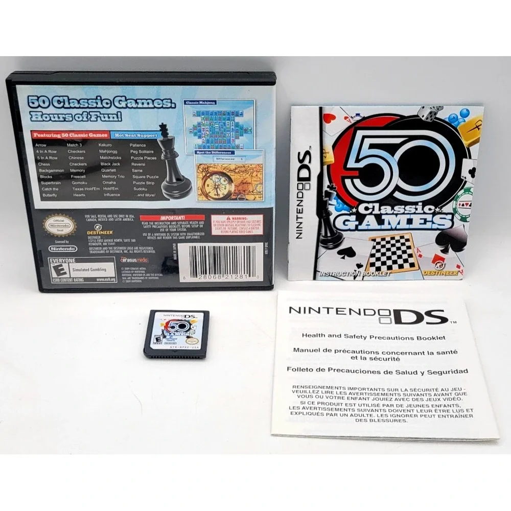 50 Classic Games‎ for Nintendo DS 2009 CIB COMPLETE IN BOX